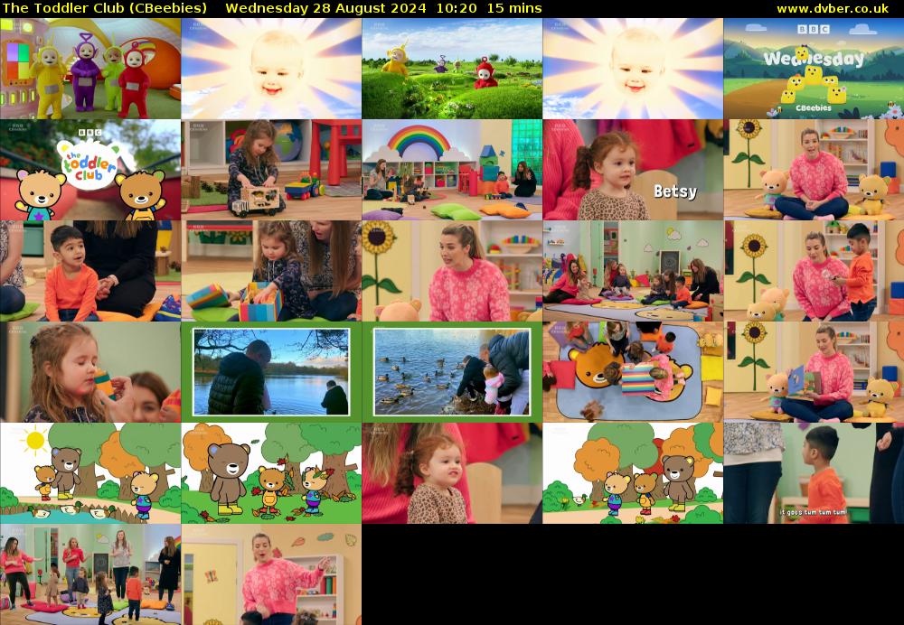 The Toddler Club (CBeebies) Wednesday 28 August 2024 10:20 - 10:35