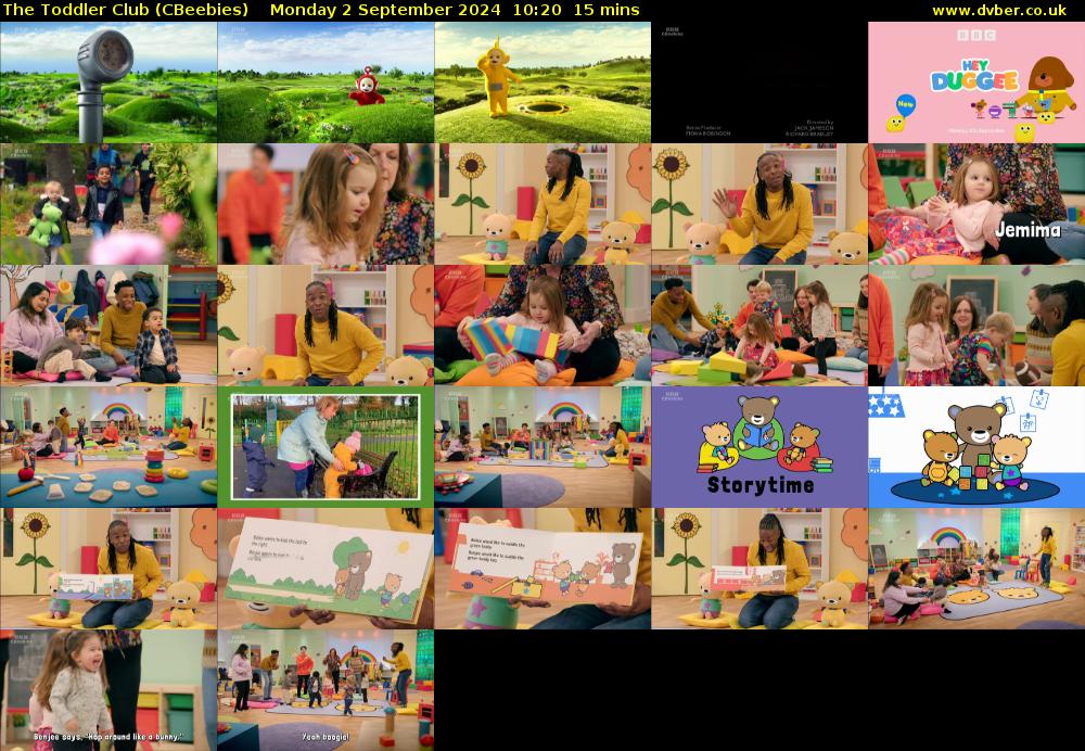 The Toddler Club (CBeebies) Monday 2 September 2024 10:20 - 10:35