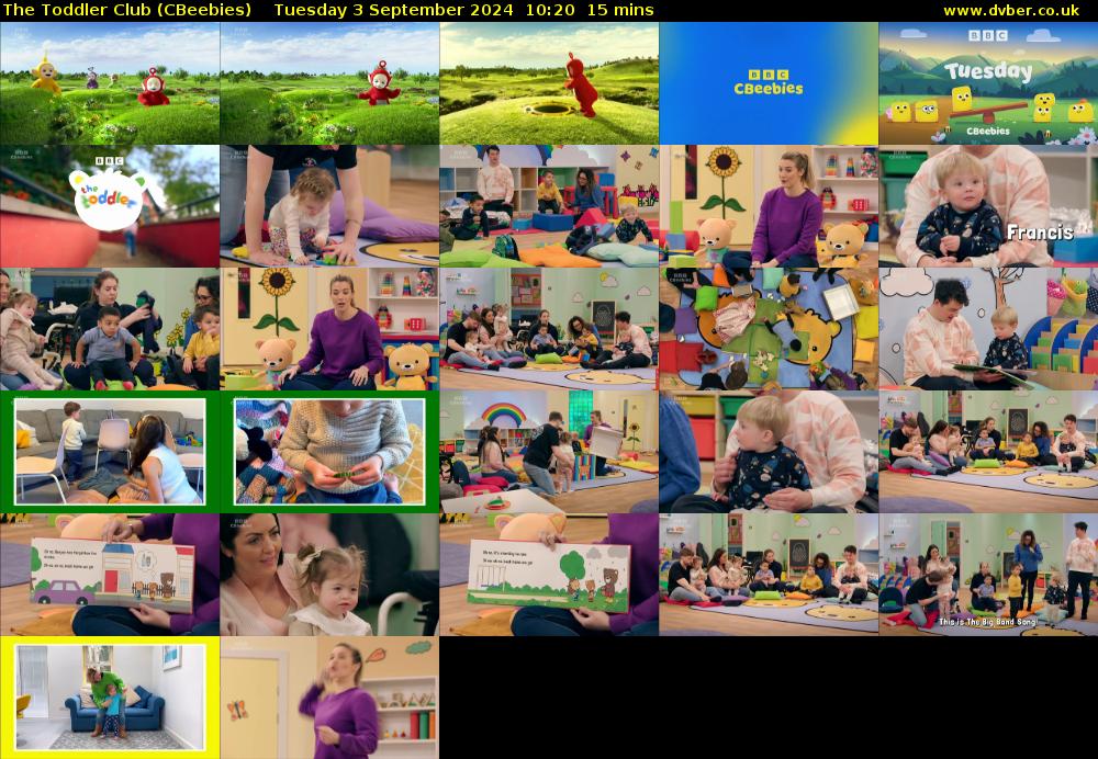 The Toddler Club (CBeebies) Tuesday 3 September 2024 10:20 - 10:35