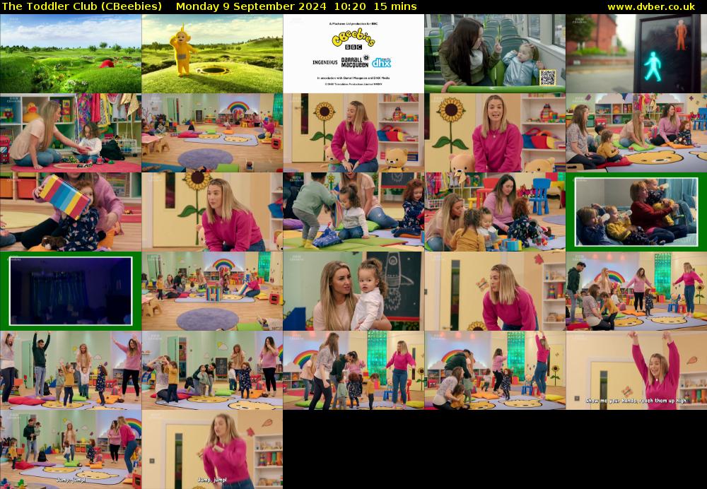 The Toddler Club (CBeebies) Monday 9 September 2024 10:20 - 10:35