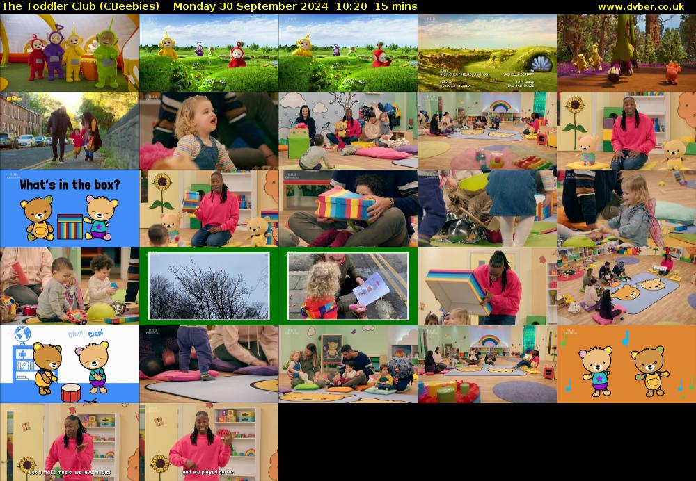 The Toddler Club (CBeebies) Monday 30 September 2024 10:20 - 10:35