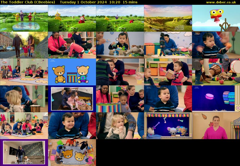 The Toddler Club (CBeebies) Tuesday 1 October 2024 10:20 - 10:35