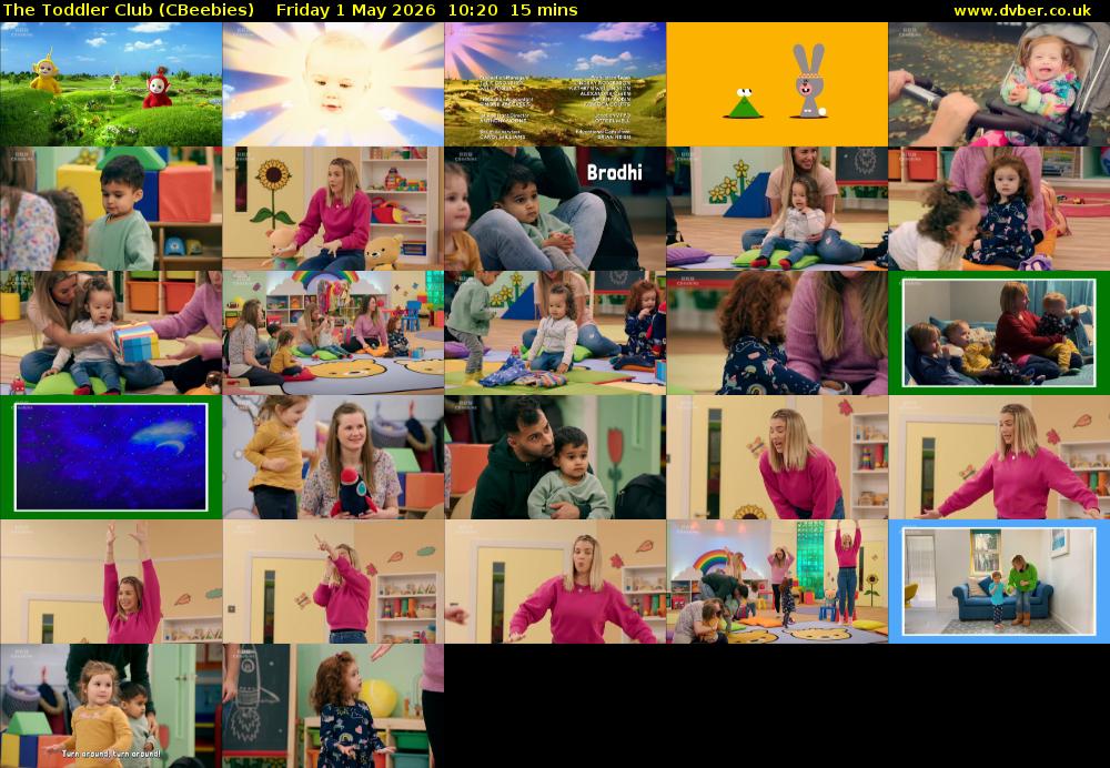 The Toddler Club (CBeebies) Friday 1 May 2026 10:20 - 10:35