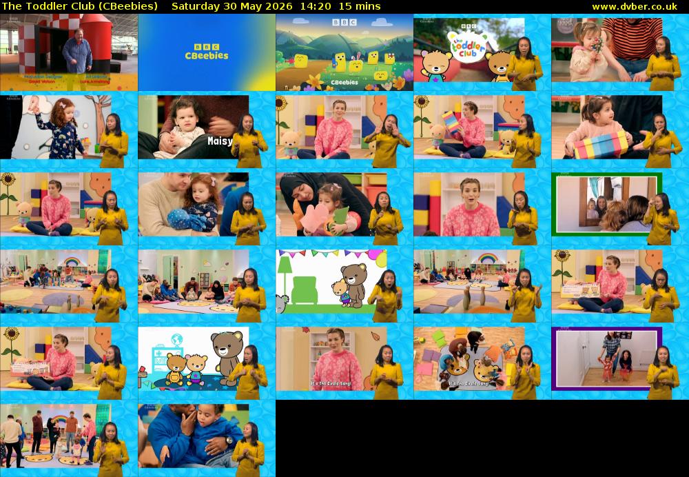 The Toddler Club (CBeebies) Saturday 30 May 2026 14:20 - 14:35