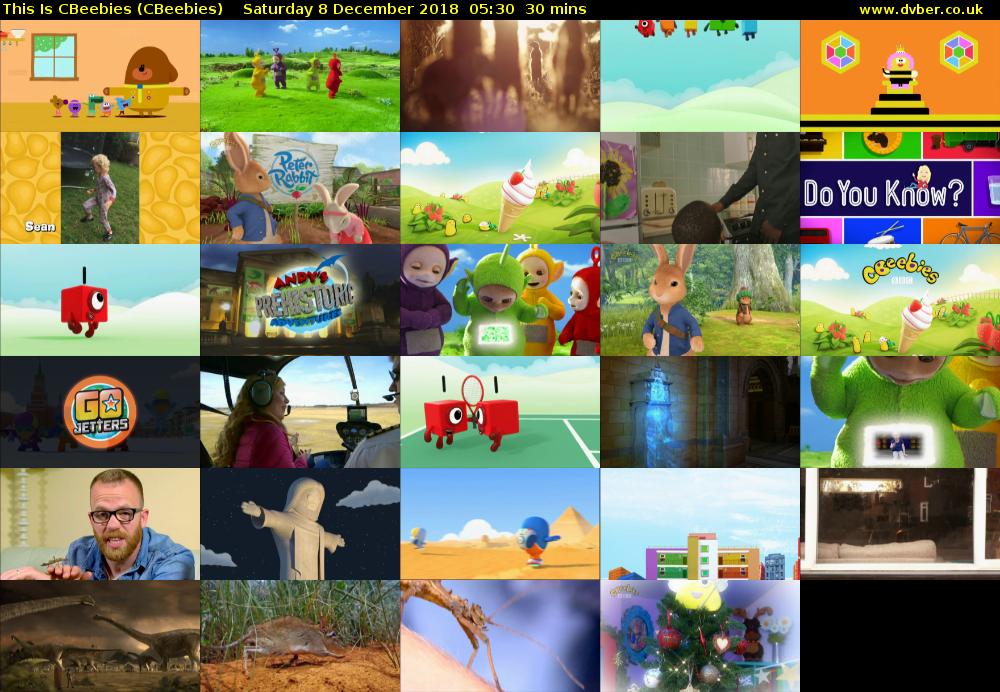 This Is CBeebies (CBeebies) Saturday 8 December 2018 05:30 - 06:00