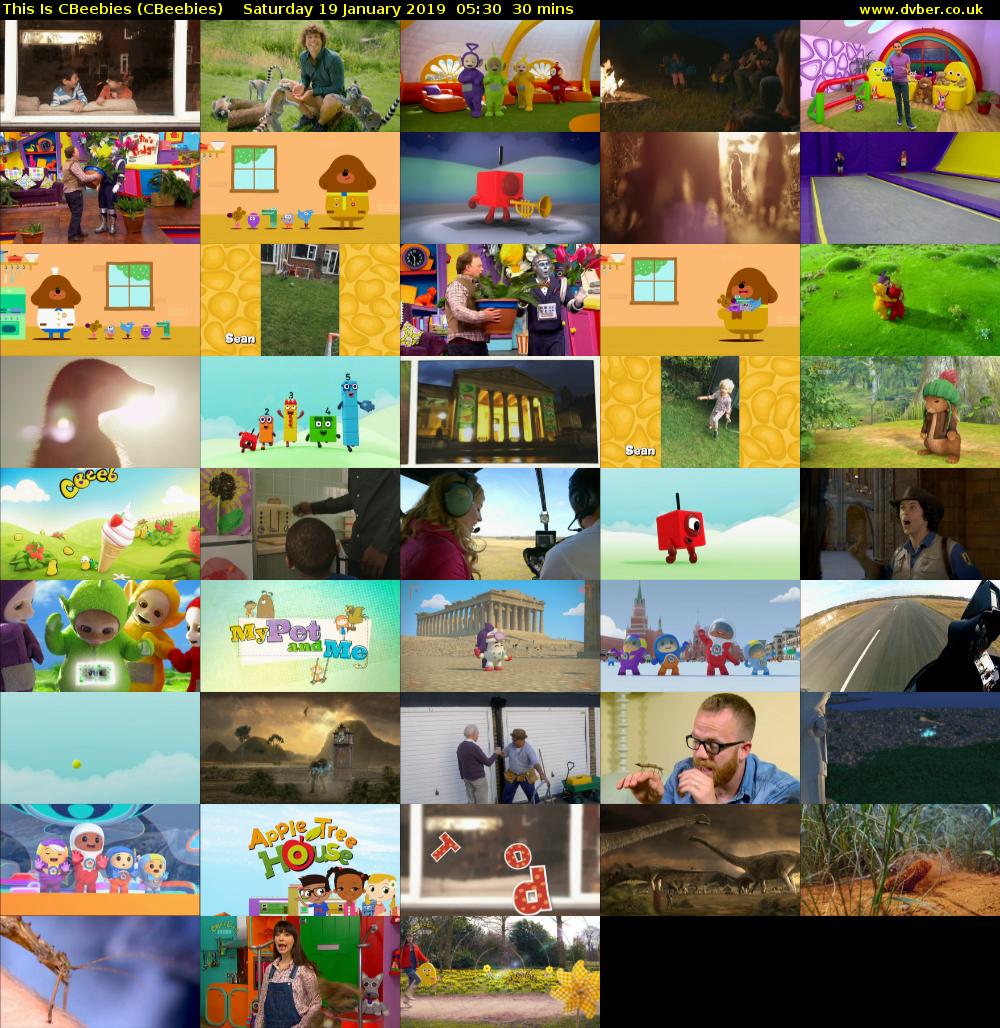 This Is CBeebies (CBeebies) Saturday 19 January 2019 05:30 - 06:00