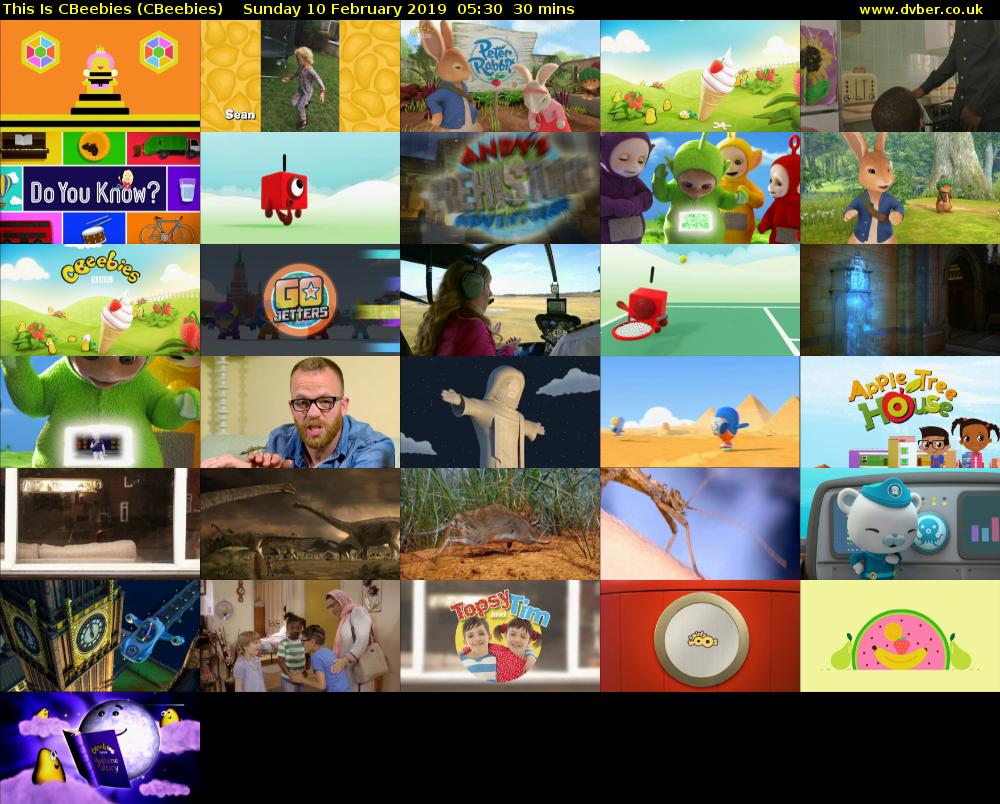 This Is CBeebies (CBeebies) Sunday 10 February 2019 05:30 - 06:00