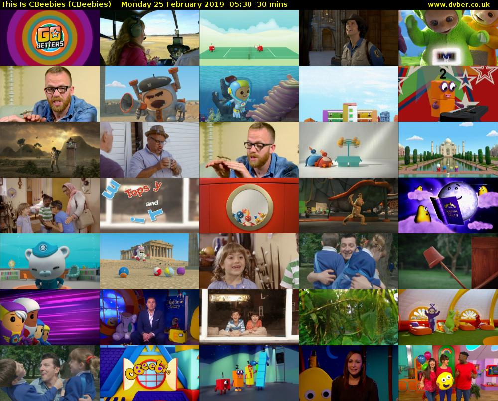 This Is CBeebies (CBeebies) Monday 25 February 2019 05:30 - 06:00