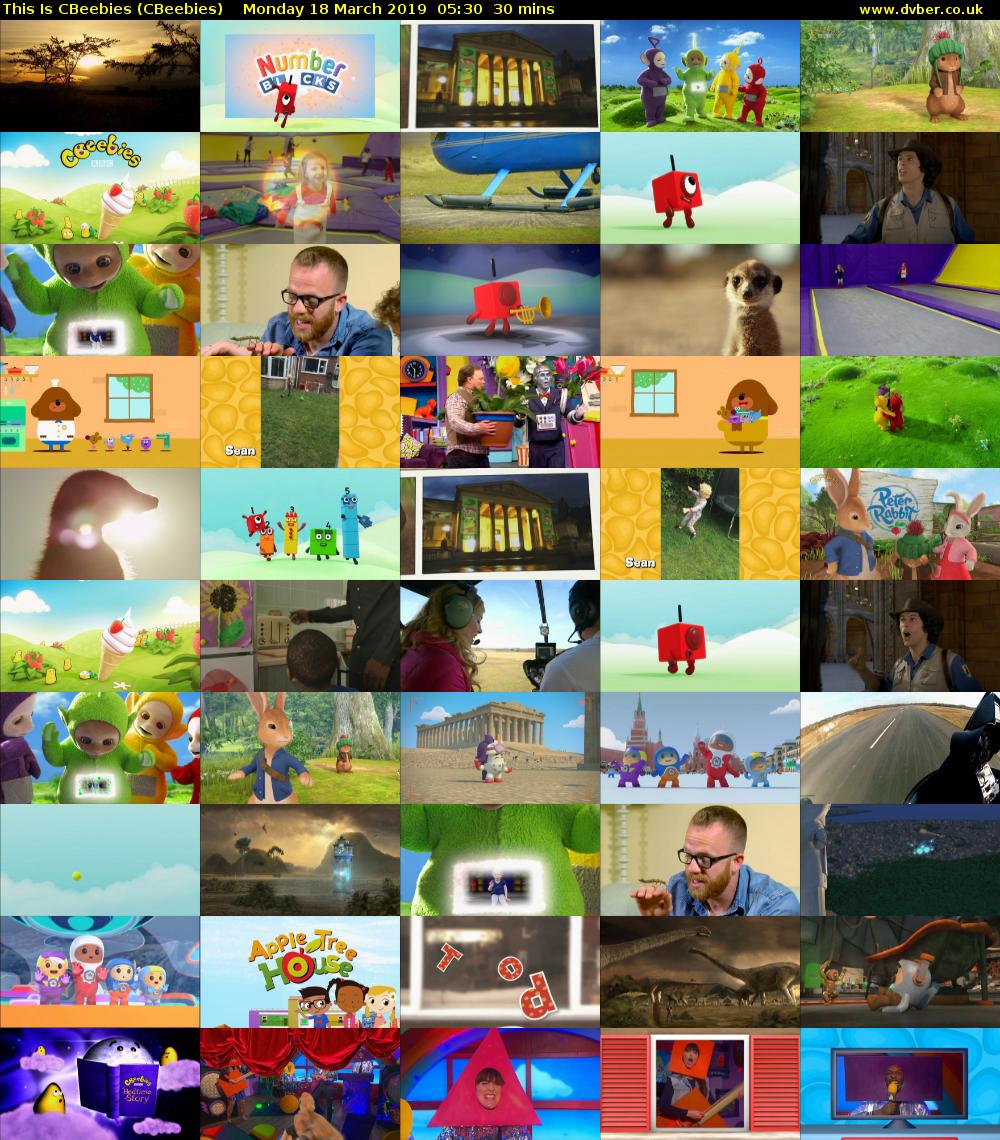 This Is CBeebies (CBeebies) Monday 18 March 2019 05:30 - 06:00