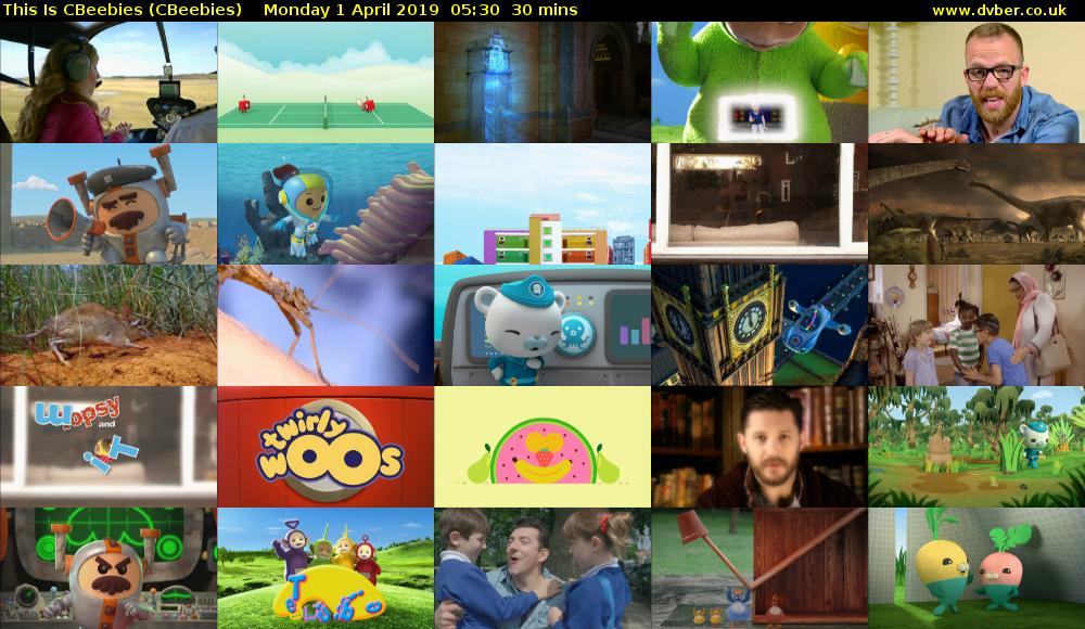 This Is CBeebies (CBeebies) Monday 1 April 2019 05:30 - 06:00