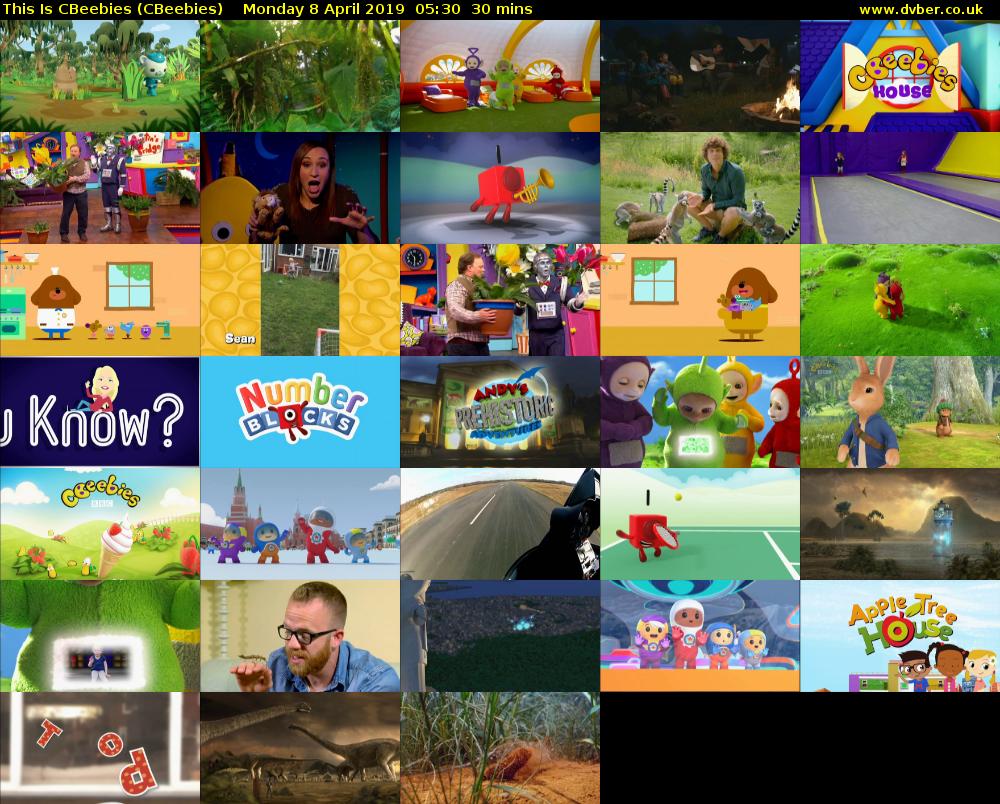 This Is CBeebies (CBeebies) Monday 8 April 2019 05:30 - 06:00