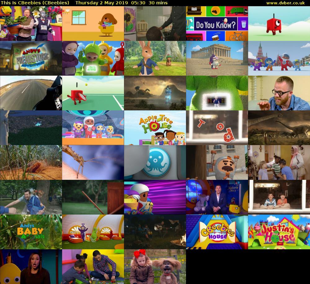 This Is CBeebies (CBeebies) Thursday 2 May 2019 05:30 - 06:00