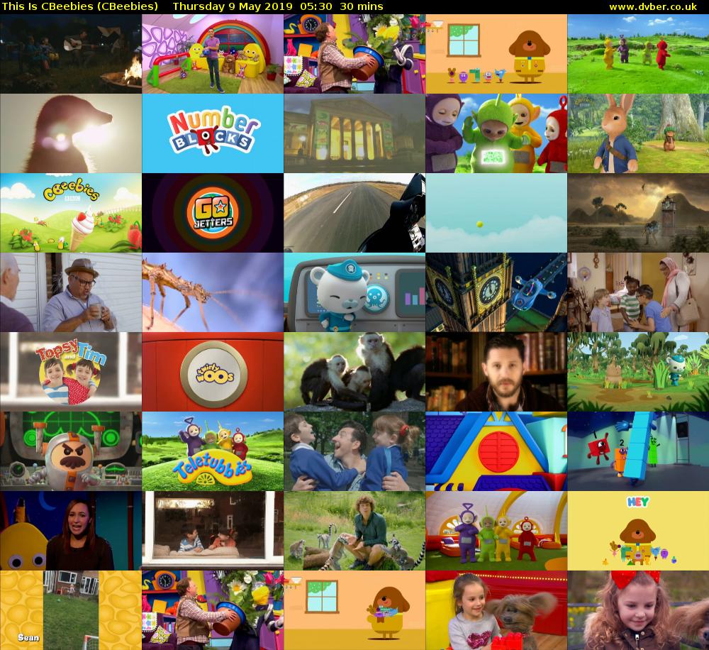 This Is CBeebies (CBeebies) Thursday 9 May 2019 05:30 - 06:00