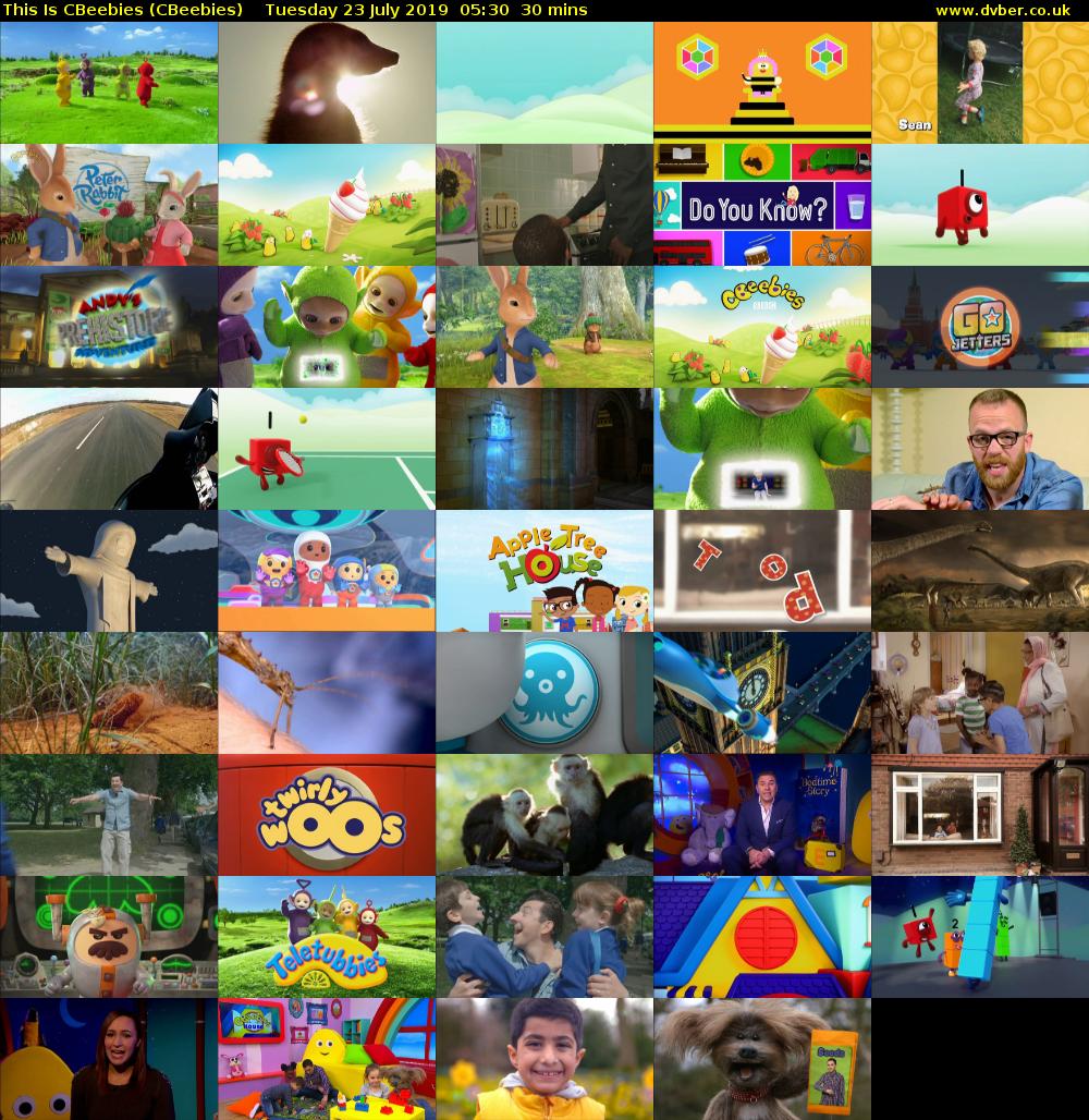 This Is CBeebies (CBeebies) Tuesday 23 July 2019 05:30 - 06:00