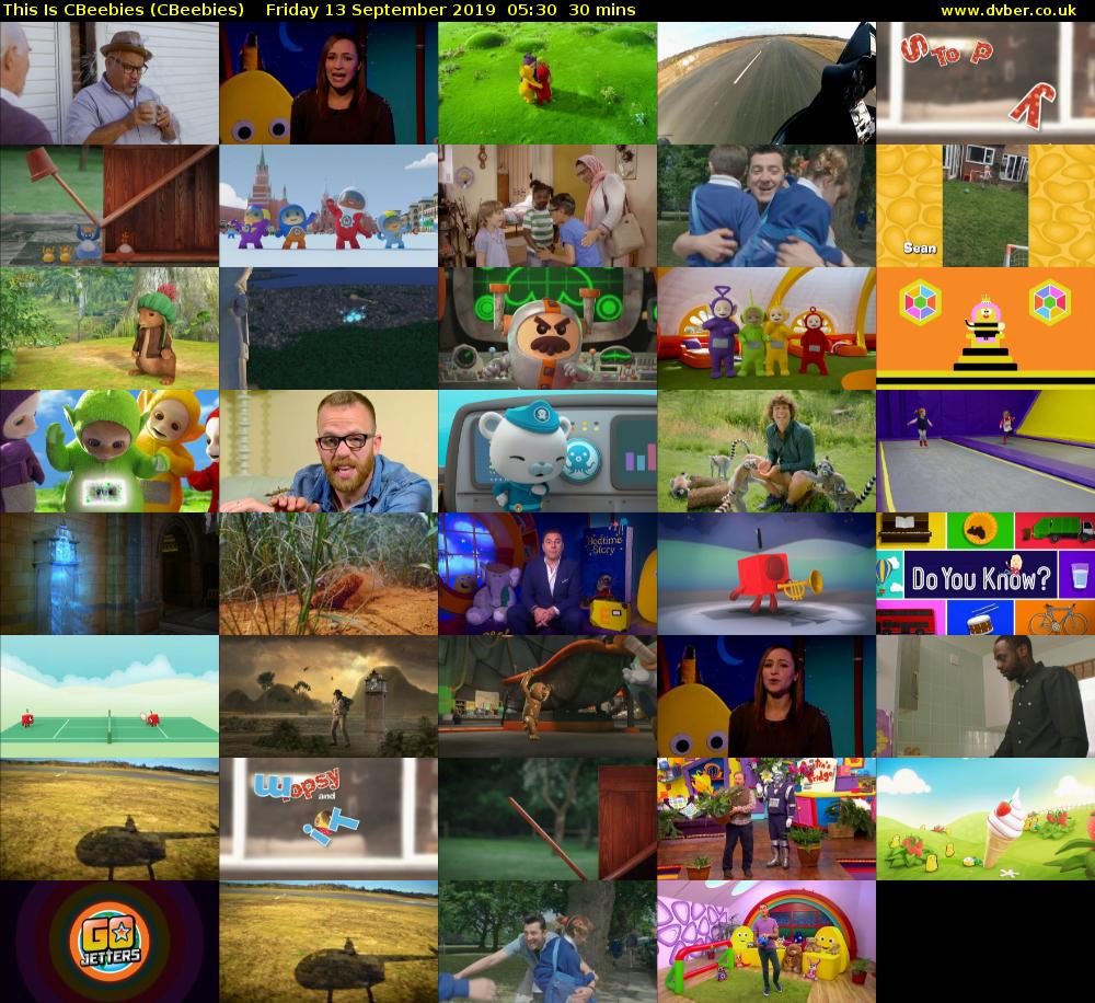 This Is CBeebies (CBeebies) Friday 13 September 2019 05:30 - 06:00