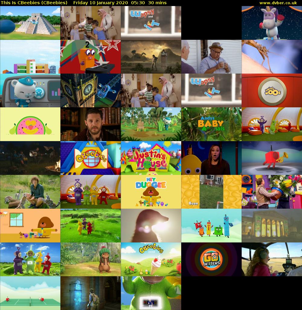 This Is CBeebies (CBeebies) Friday 10 January 2020 05:30 - 06:00