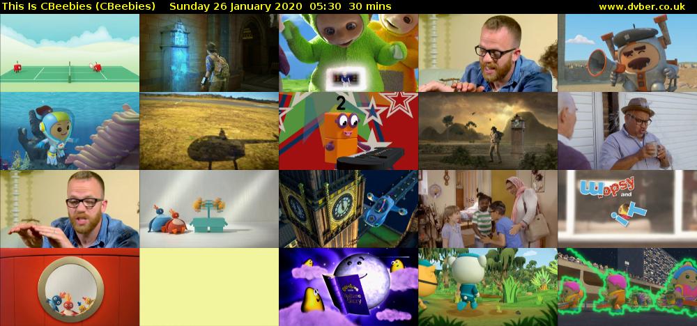 This Is CBeebies (CBeebies) Sunday 26 January 2020 05:30 - 06:00