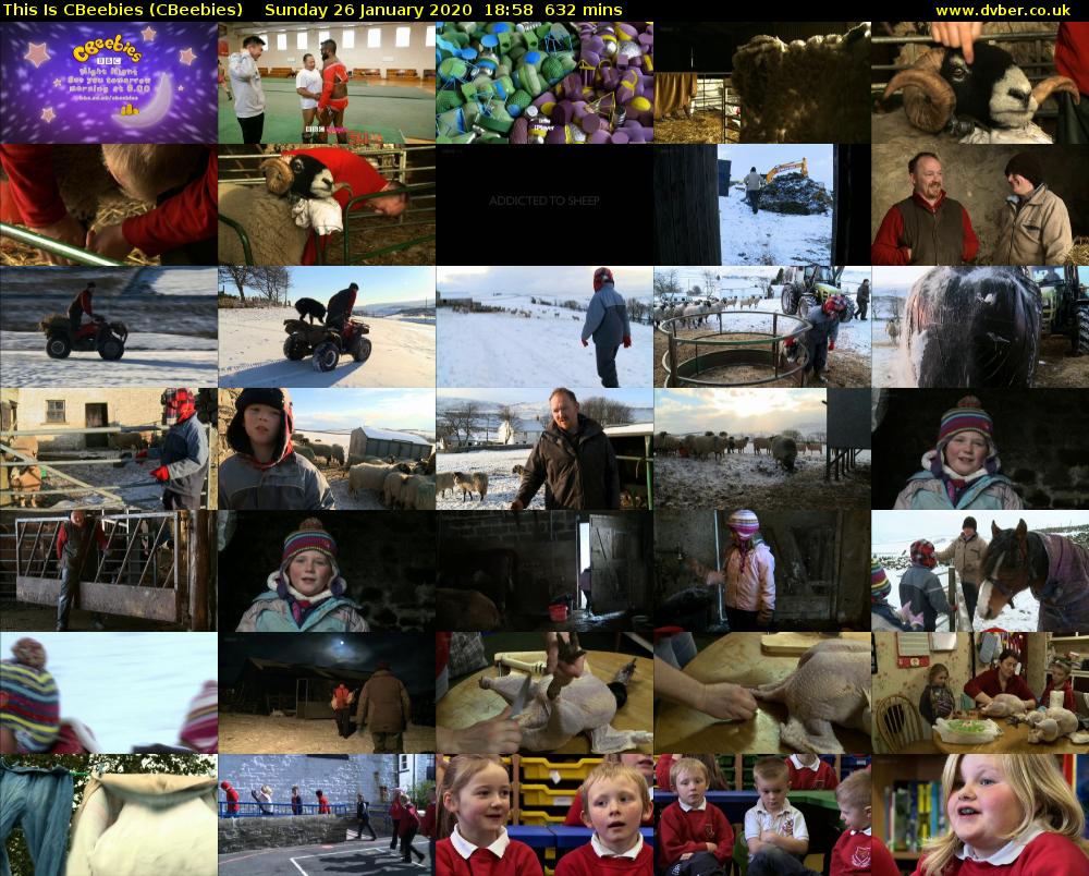 This Is CBeebies (CBeebies) Sunday 26 January 2020 18:58 - 05:30