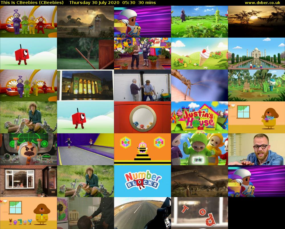 This Is CBeebies (CBeebies) Thursday 30 July 2020 05:30 - 06:00