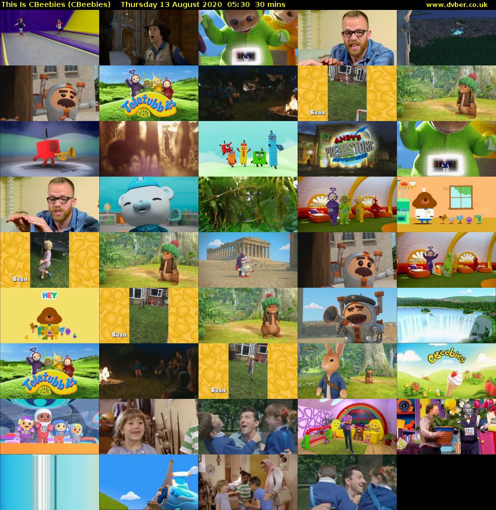 This Is CBeebies (CBeebies) Thursday 13 August 2020 05:30 - 06:00
