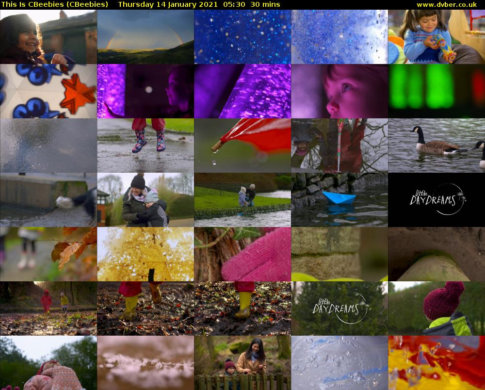 This Is CBeebies (CBeebies) Thursday 14 January 2021 05:30 - 06:00