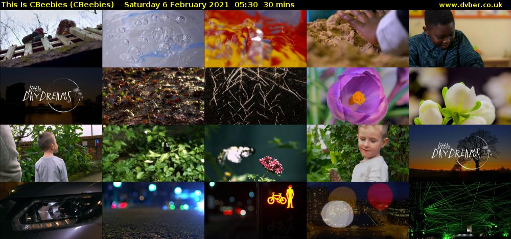 This Is CBeebies (CBeebies) Saturday 6 February 2021 05:30 - 06:00