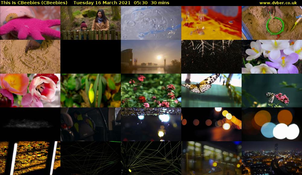 This Is CBeebies (CBeebies) Tuesday 16 March 2021 05:30 - 06:00