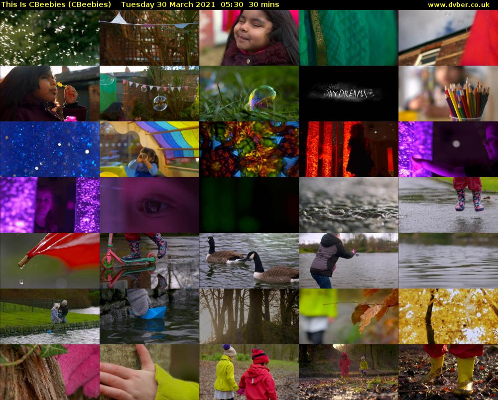 This Is CBeebies (CBeebies) Tuesday 30 March 2021 05:30 - 06:00
