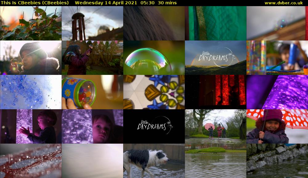 This Is CBeebies (CBeebies) Wednesday 14 April 2021 05:30 - 06:00