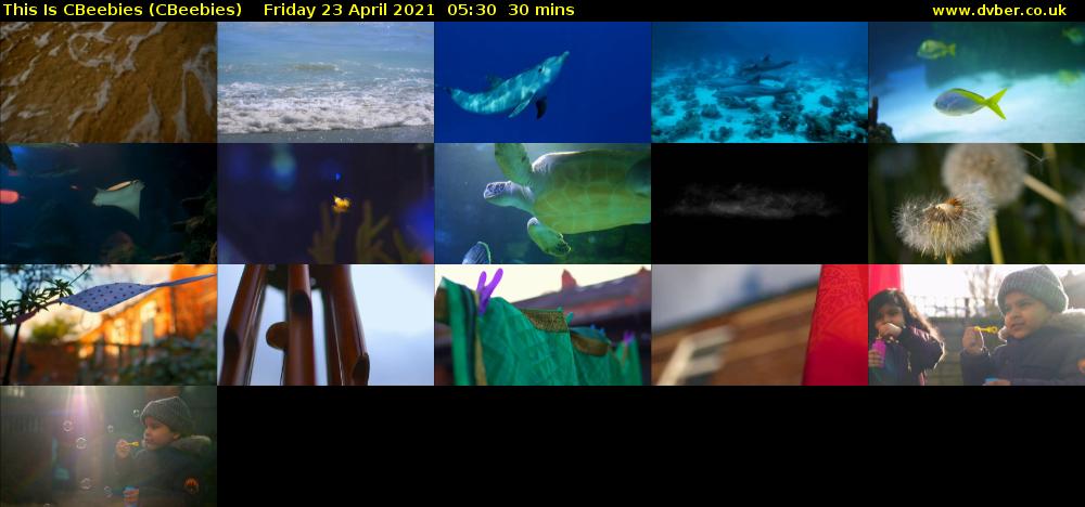 This Is CBeebies (CBeebies) Friday 23 April 2021 05:30 - 06:00
