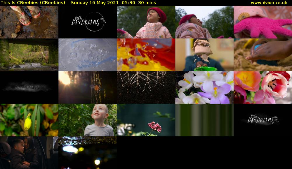 This Is CBeebies (CBeebies) Sunday 16 May 2021 05:30 - 06:00