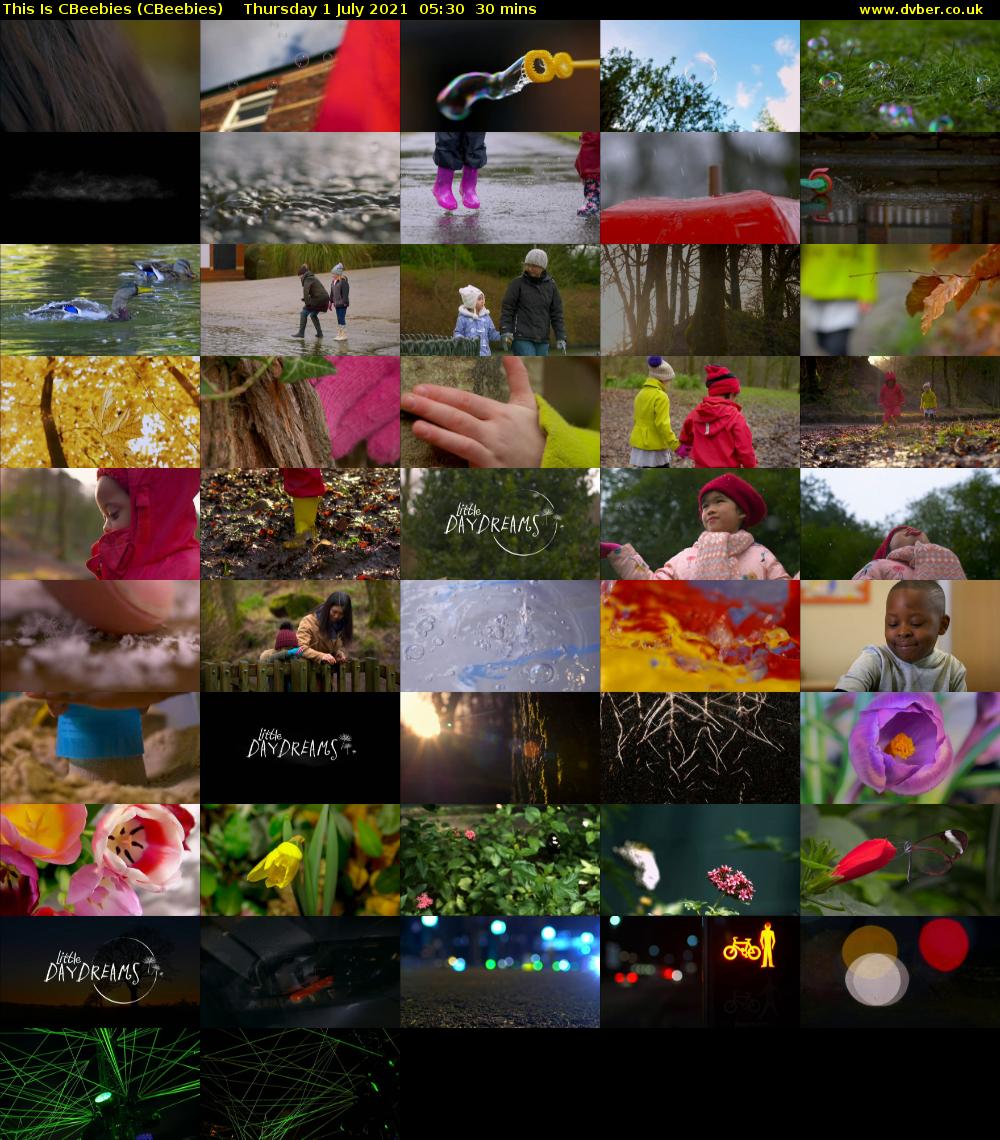 This Is CBeebies (CBeebies) Thursday 1 July 2021 05:30 - 06:00