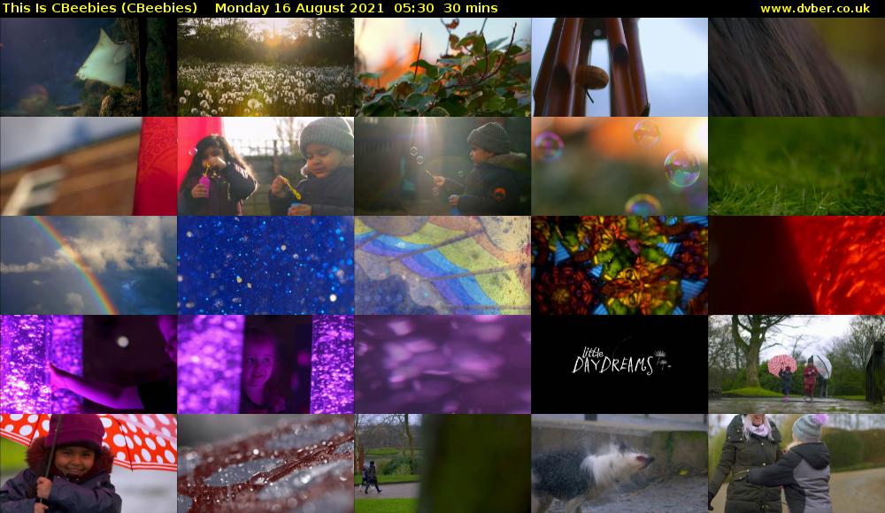 This Is CBeebies (CBeebies) Monday 16 August 2021 05:30 - 06:00