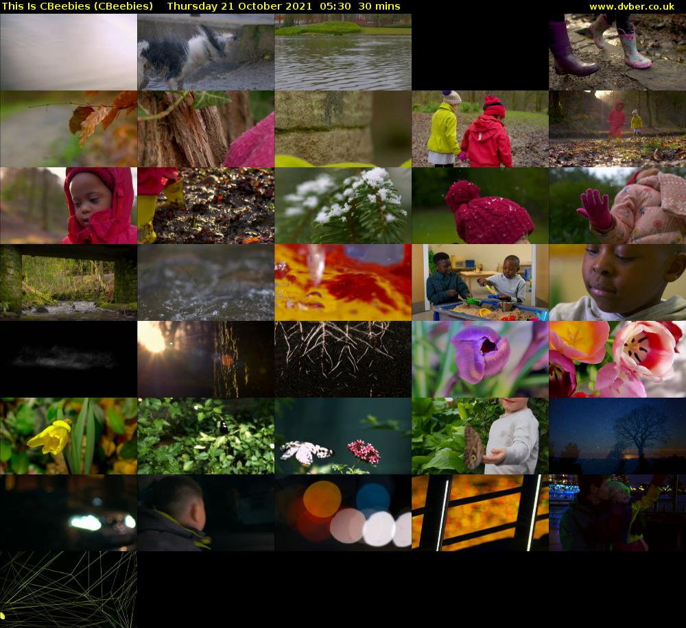 This Is CBeebies (CBeebies) Thursday 21 October 2021 05:30 - 06:00