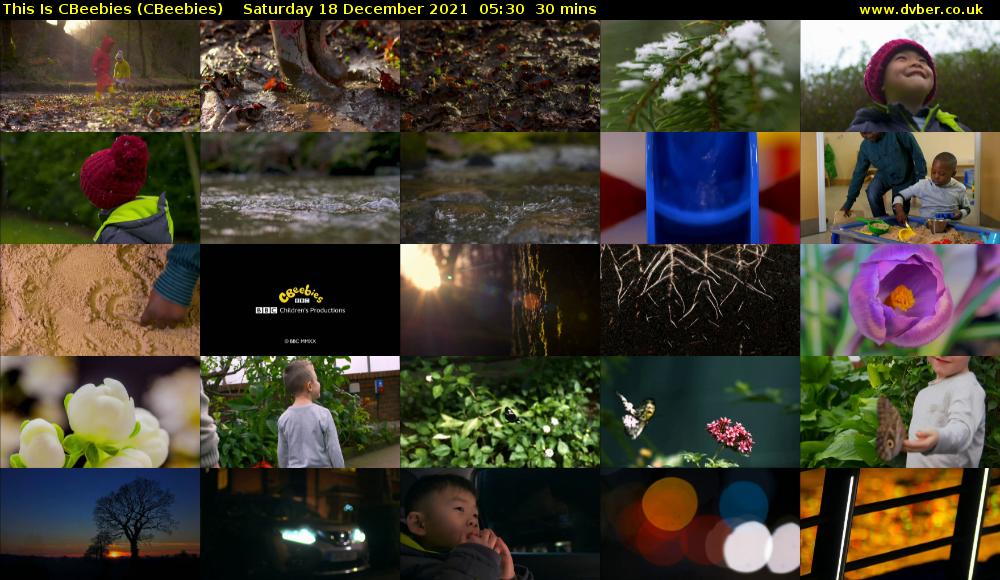 This Is CBeebies (CBeebies) Saturday 18 December 2021 05:30 - 06:00