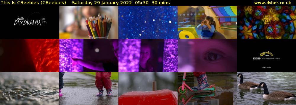 This Is CBeebies (CBeebies) Saturday 29 January 2022 05:30 - 06:00