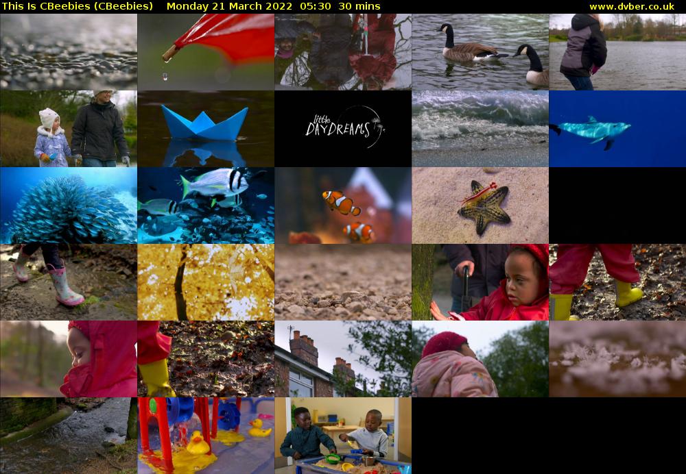 This Is CBeebies (CBeebies) Monday 21 March 2022 05:30 - 06:00