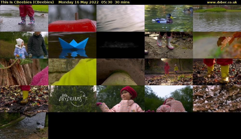 This Is CBeebies (CBeebies) Monday 16 May 2022 05:30 - 06:00
