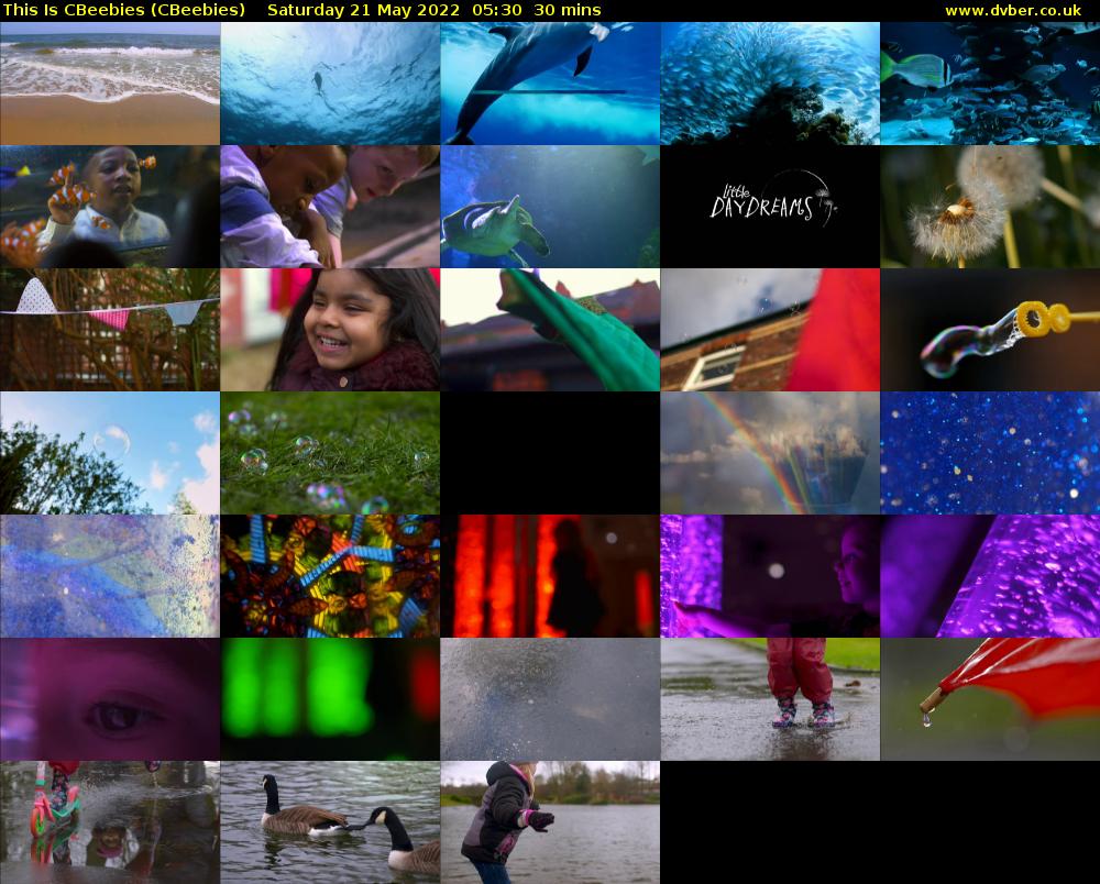 This Is CBeebies (CBeebies) Saturday 21 May 2022 05:30 - 06:00