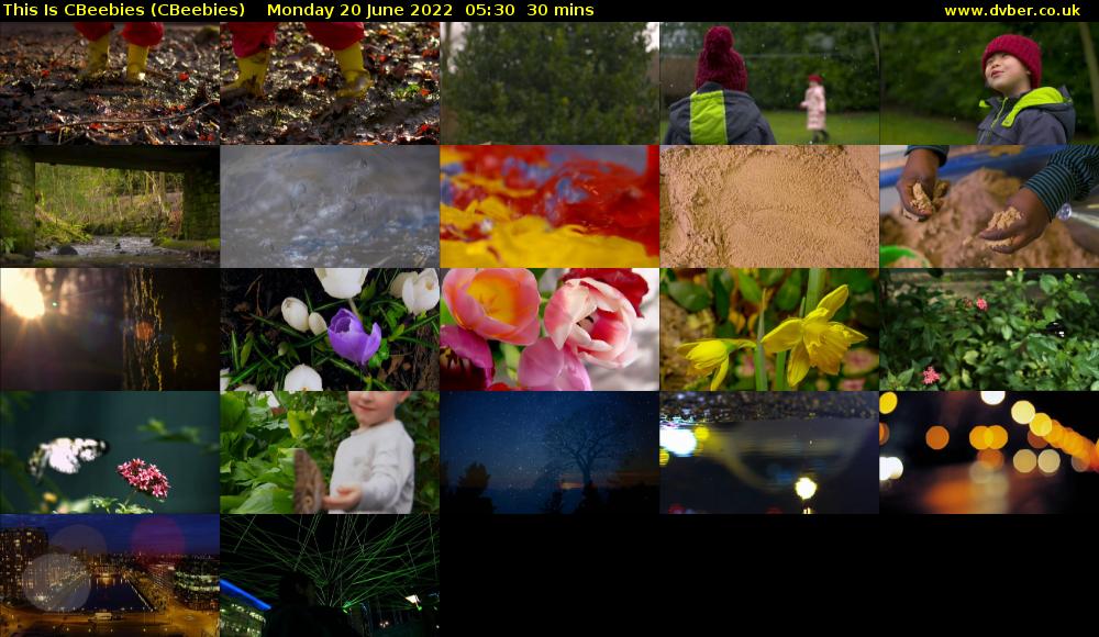 This Is CBeebies (CBeebies) Monday 20 June 2022 05:30 - 06:00