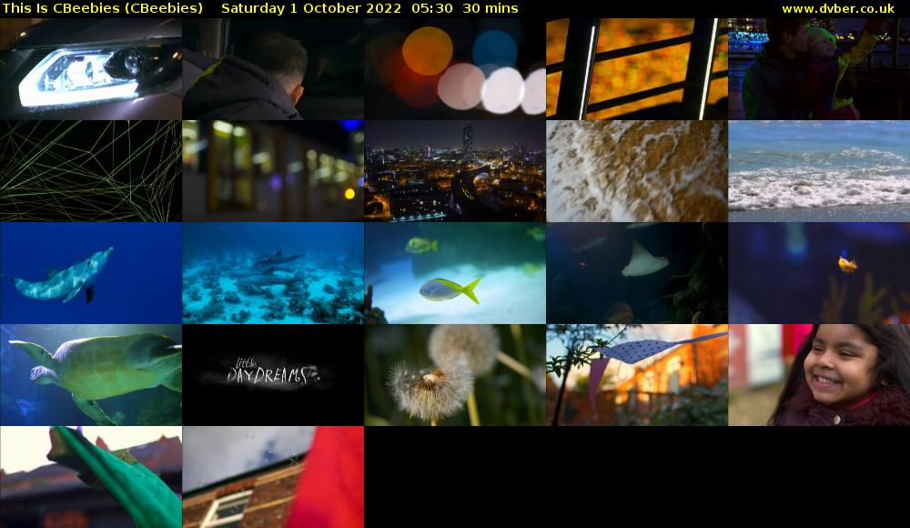 This Is CBeebies (CBeebies) Saturday 1 October 2022 05:30 - 06:00