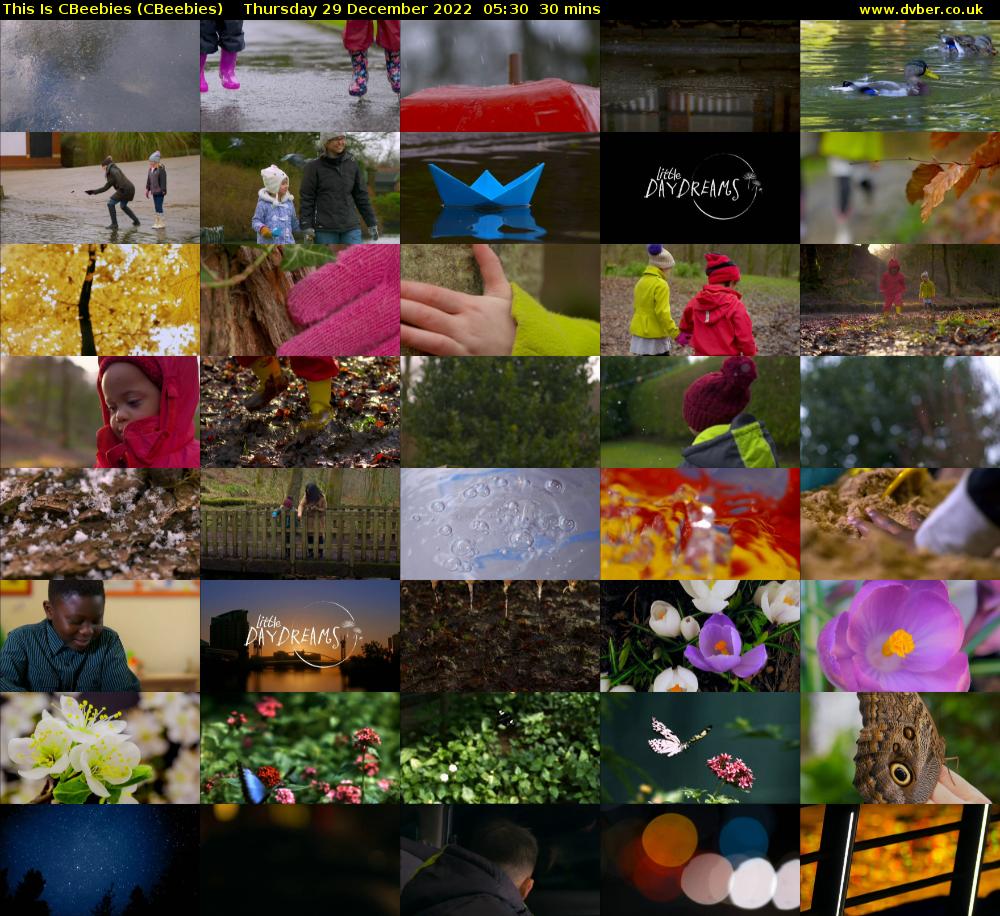 This Is CBeebies (CBeebies) Thursday 29 December 2022 05:30 - 06:00