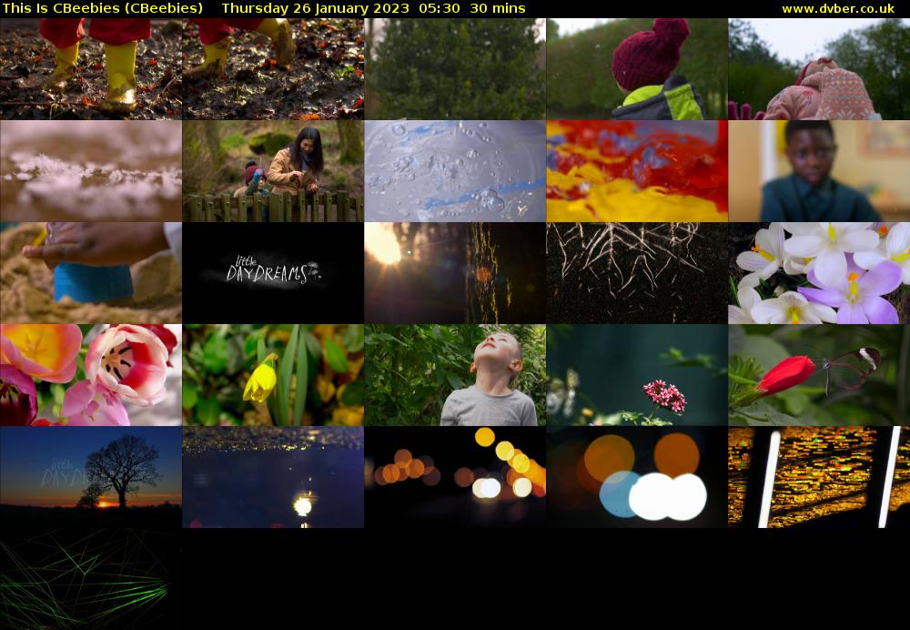 This Is CBeebies (CBeebies) Thursday 26 January 2023 05:30 - 06:00