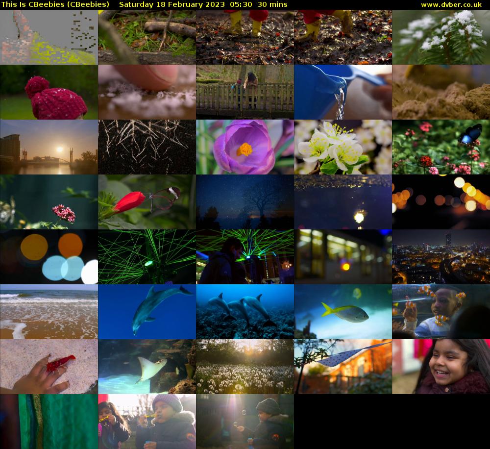 This Is CBeebies (CBeebies) Saturday 18 February 2023 05:30 - 06:00