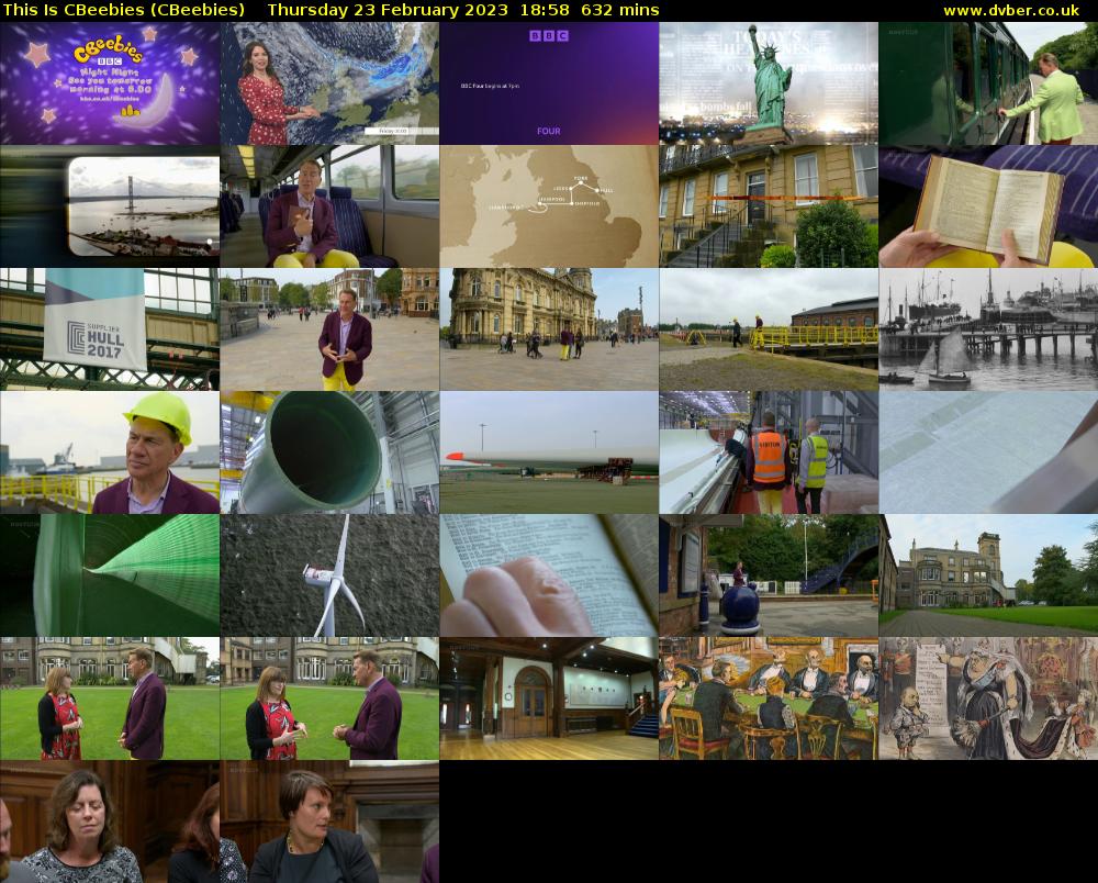 This Is CBeebies (CBeebies) Thursday 23 February 2023 18:58 - 05:30