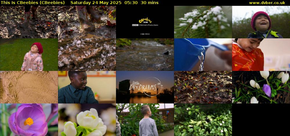 This Is CBeebies (CBeebies) Saturday 24 May 2025 05:30 - 06:00