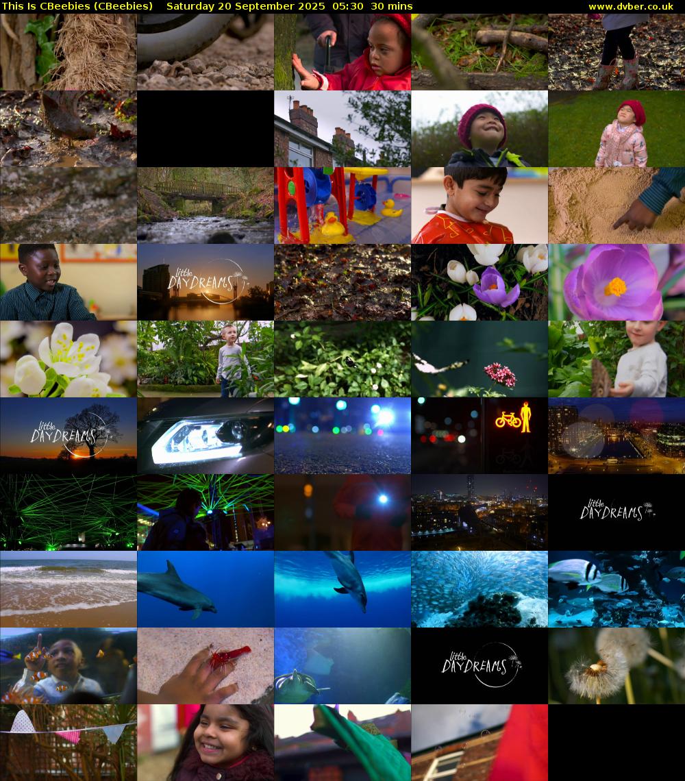 This Is CBeebies (CBeebies) Saturday 20 September 2025 05:30 - 06:00