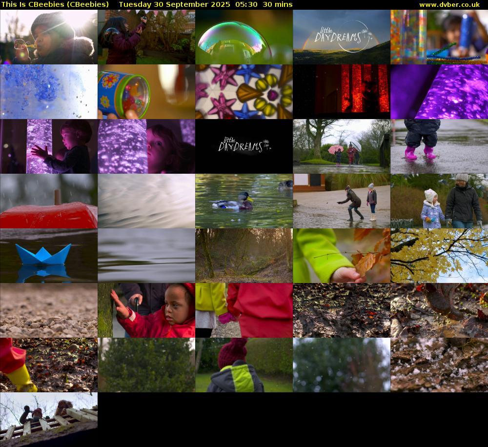 This Is CBeebies (CBeebies) Tuesday 30 September 2025 05:30 - 06:00