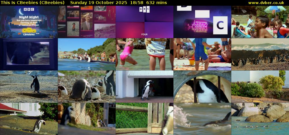 This Is CBeebies (CBeebies) Sunday 19 October 2025 18:58 - 05:30