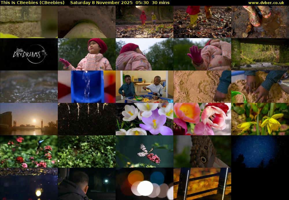 This Is CBeebies (CBeebies) Saturday 8 November 2025 05:30 - 06:00